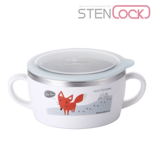 스텐락 알프스팜프렌즈 스텐이유볼(250ml) 뚜껑포함 / 유아용품 어린이식기 공기 이유식 - 메인 이미지