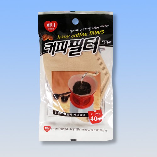 커피필터 커피종이여과지 2-5인용 40매입 핸드드립 (3006) - 메인 이미지