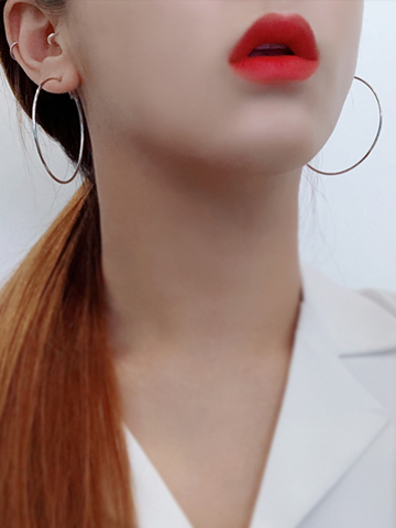 (무배/은침) 슬림 링귀걸이(50) - 상세 이미지 2
