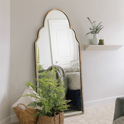 램브란트 빈티지 골드 대형 아치 인테리어 벽걸이 와이드 옷가게 전신 거울 벽거울