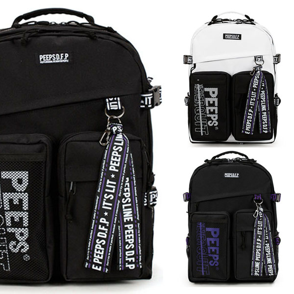 핍스 PEEPS advance backpack 남자 여자 패션 학생 커플 - 상품 이미지