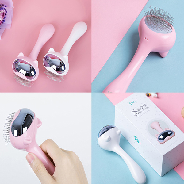 우주 고양이 PB+ 털빗 브러시 브러쉬 털갈이 빗 핀브러쉬 포메라니안 푸들 비숑빗 엉킨털제거 민감피부 개빗 - 상세 이미지 3