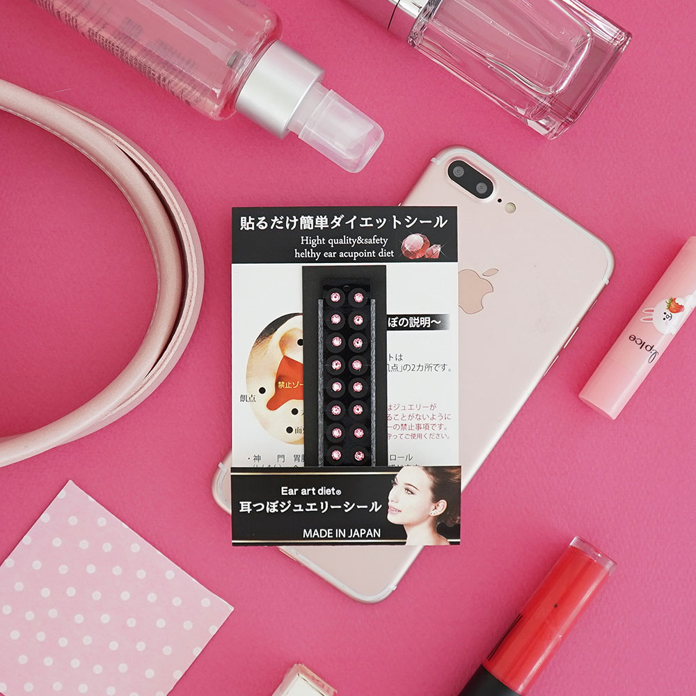 와사비네코 큐빅 붙이는 귀걸이 스티커 귀안뚫는귀걸이 귀찌 M