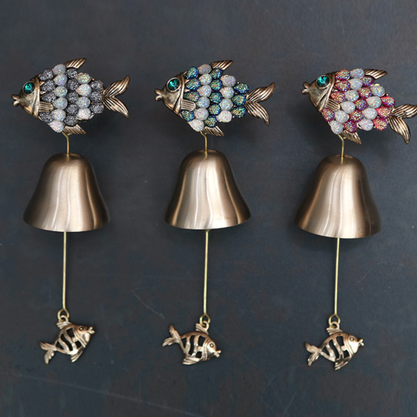 한국 전통 방짜 유기 풍경종 문종(물고기)