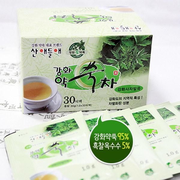 산애들애 강화약쑥 티백쑥차 30티백 - 상품 이미지