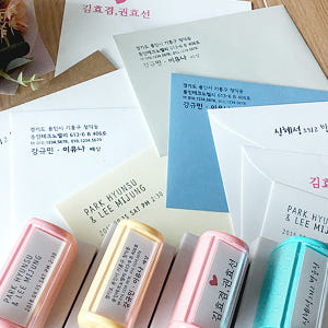 [SW1]청첩장 웨딩스탬프 카페 네임스탬프 결혼식식권도장 캐릭터 로고 만... 실사용 후기 | 효과 있을까? - 상품 이미지 4