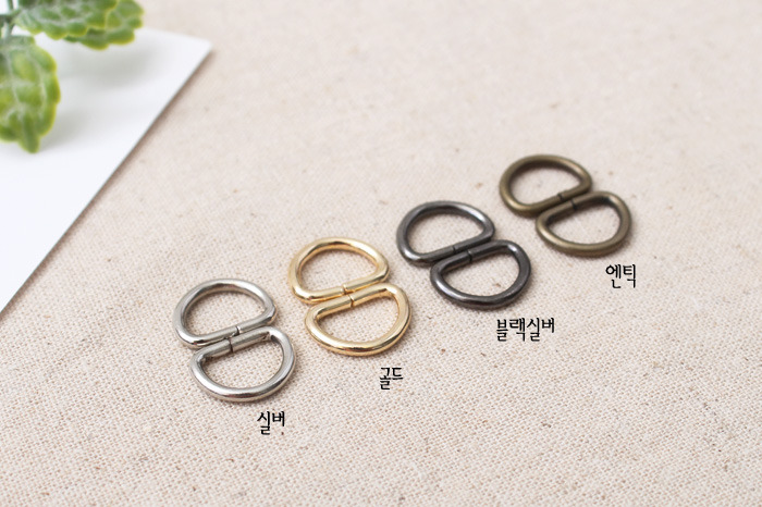 국산) 10mm 디링 D링 니켈 엔틱 골드 흑니켈 (4개) - 상세 이미지 4