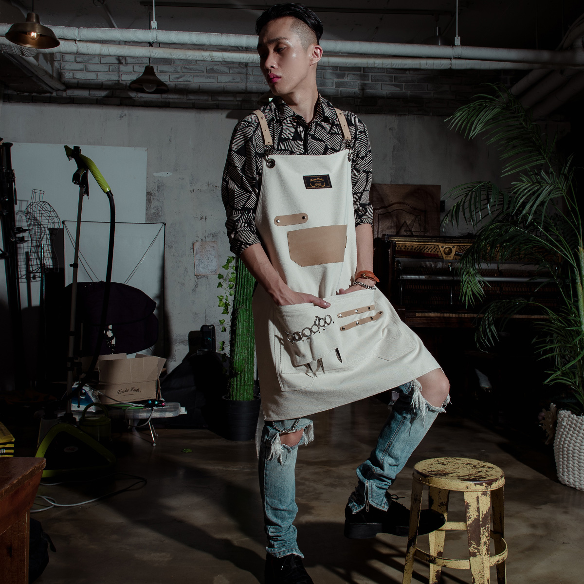 칸데오레더 바리스타 카페 앞치마 무디 쿠키앤크림