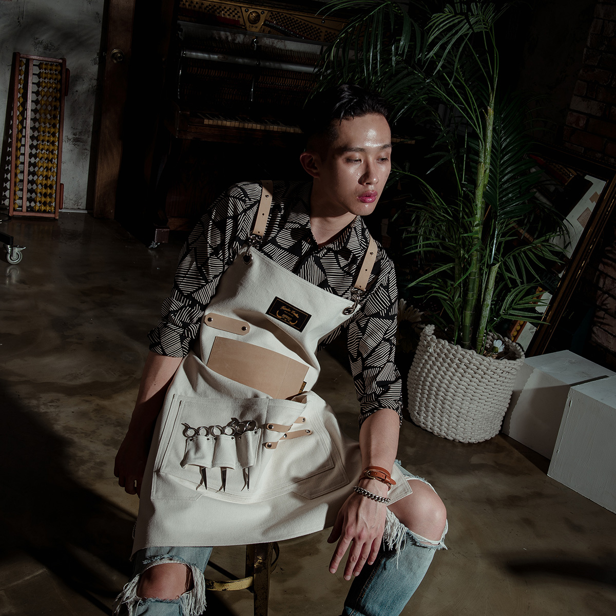 칸데오레더 바리스타 카페 앞치마 무디 쿠키앤크림