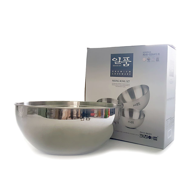 키친아트 일품 믹싱볼 3종 세트, 베이킹, 스텐볼세트 - 상세 이미지 4