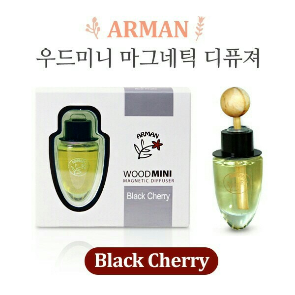 1+1 차량용방향제 아르망 송풍구 자석 마그네틱 디퓨저 레드푸룻 블랙체리 12ml