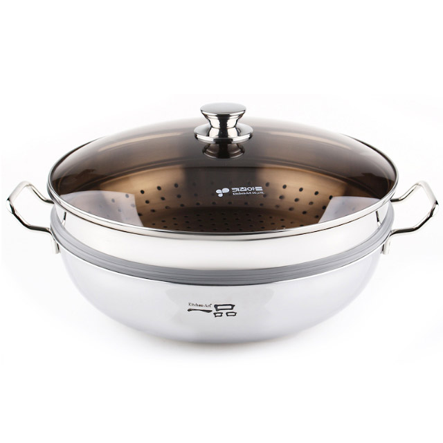 키친아트 일품 통삼중 찜냄비, 36cm 찜기, 인덕션 IH