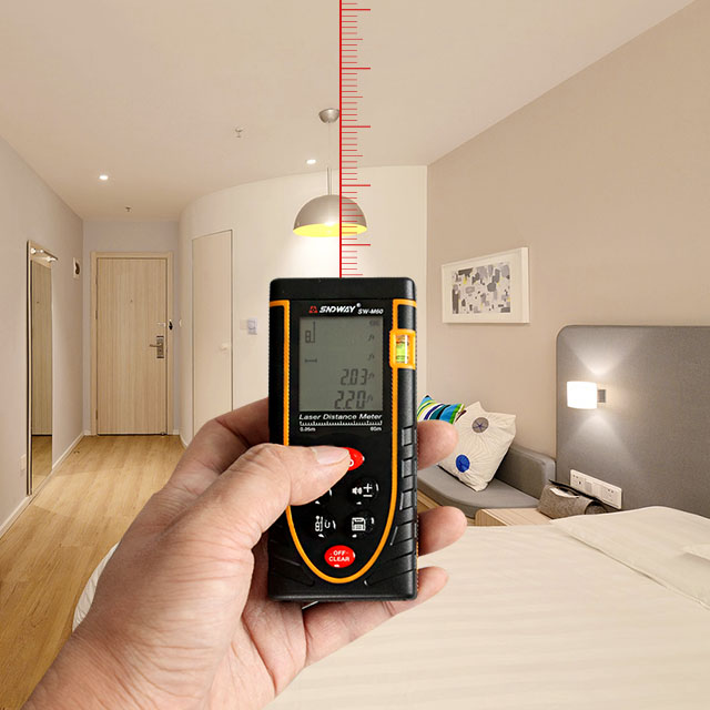 SNDWAY 레이저 거리측정기 줄자 레이저자 50m 이미지 4