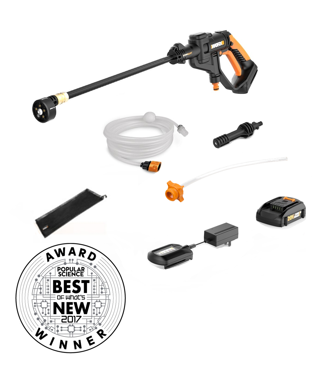 웍스 무선 고압 세척기 하이드로샷 휴대용 세차기 WORX HYDROSHOT WG629 (패트병아답터 포함)