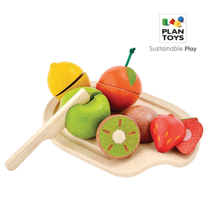플랜토이즈 원목 유아 장난감 주방 소꿉 놀이 소품 과일  자르기 3600 나무 우드 아기