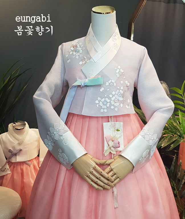 한복대여 은가비한복 봄꽃향기 결혼식 여자 하객 혼주 가족 - 상품 이미지