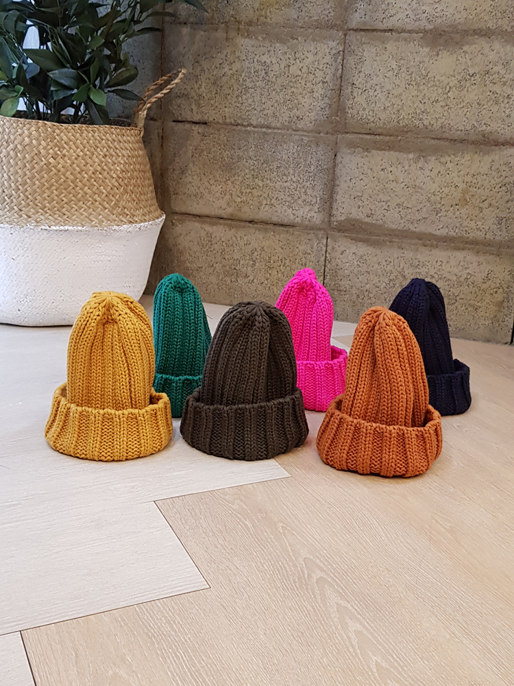 (무배)골지 니트 비니