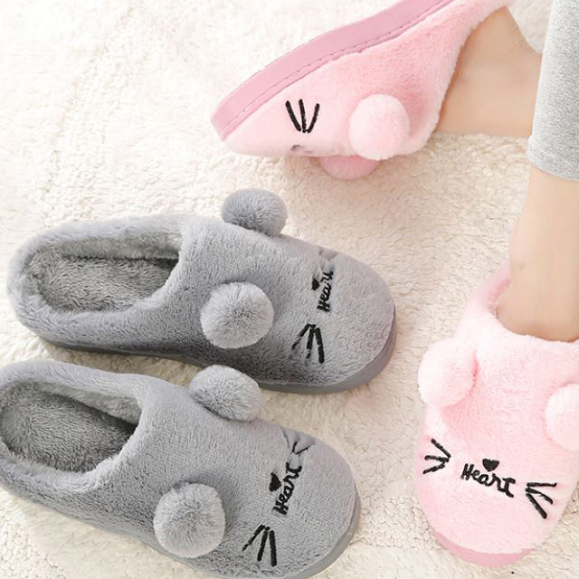캐릭터 털실내화 거실 - 상품 이미지