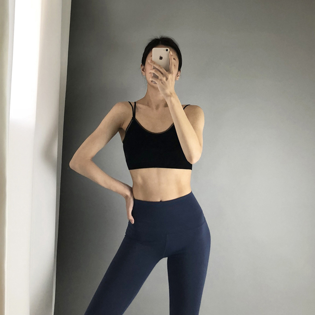 셀라 하이웨스트 9부 요가 레깅스 딥네이비 요가복 필라테스복 헬스 운동복 요가바지 - 상세 이미지 5