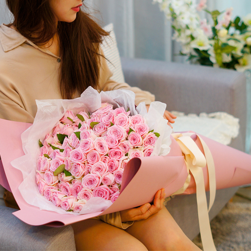 핑크 장미100송이 50송이 대형 꽃다발 대왕 자이언트 당일 배달