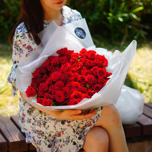꽃뜰 장미 100송이 50송이 대형꽃다발