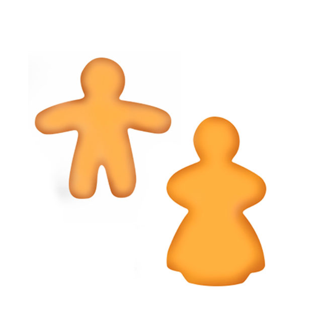 스테인레스 남자 여자 커플 쿠키커터 반죽 모양틀 - 상세 이미지 3