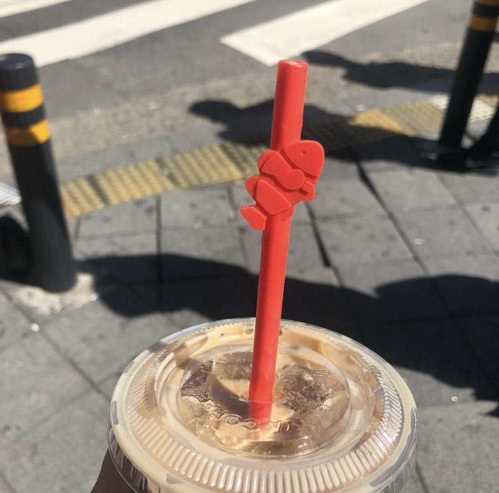 이크 실리콘 빨대 다양한 캐릭터