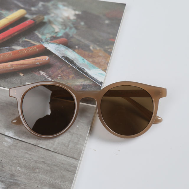 무드 호박 동그란 자외선차단 선글라스