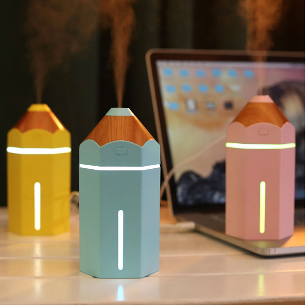 연필 미니 USB 초음파 가습기 강아지 휴대용 무드등 차량용 탁상용 수분충전 겨울 건조한 날씨