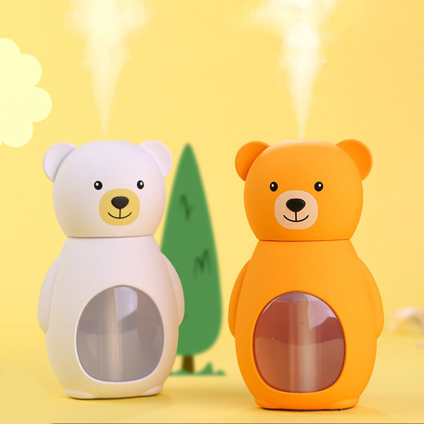 곰돌이 미니 USB 초음파 가습기 강아지 무드등 차량용 탁상용 수분충전 겨울 건조한 날씨