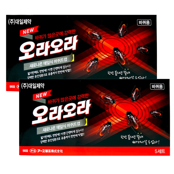 뉴 오라오라 테잎식 바퀴트랩 2박스 바퀴약 끈끈이 대일제약 - 상품 이미지