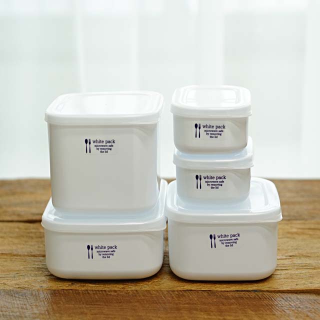 화이트 반찬통 냉장고 정리용기 밀폐용기 280ml 2p - 상세 이미지 2