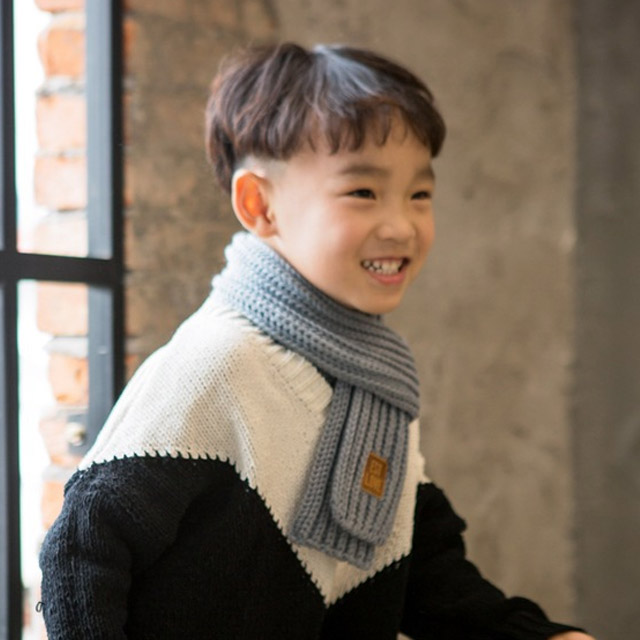 쁘띠 유아목도리 키즈머플러 주니어 어린이 자수 아기넥워머 여아 남아 니트 겨울 가을 아동 kc 이미지 6