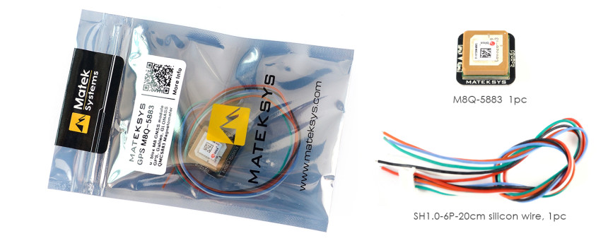 [˾ũ]  [Matek] GPS & COMPASS MODULE M8Q-5883 3