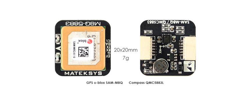 [˾ũ]  [Matek] GPS & COMPASS MODULE M8Q-5883 1