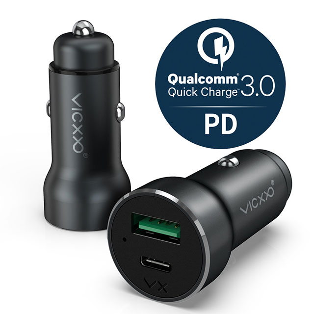 (카이져CR3) 퀄컴 퀵차지 3.0 USB PD 듀얼 차량용 고속 충전기 - 상품 이미지