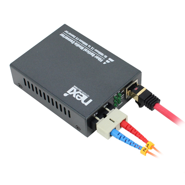넥시 FIBER 광 컨버터 SC 멀티모드 2Km RJ45 상태LED - 상품 이미지