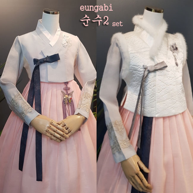 한복대여 은가비한복 털배자 한복후기 한복코디