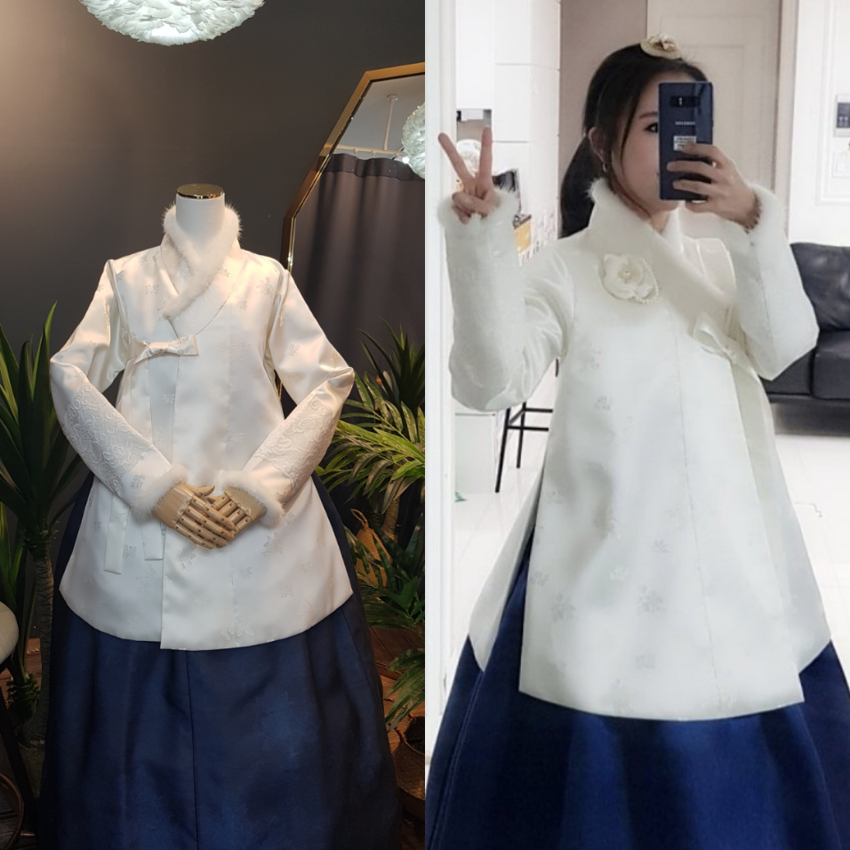 한복대여 은가비한복 털배자 한복후기 한복코디