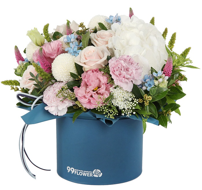 [당일수령]아름다운 혼합 꽃상자 B328 꽃배달 생화꽃 생일 기념일 이벤트 축하