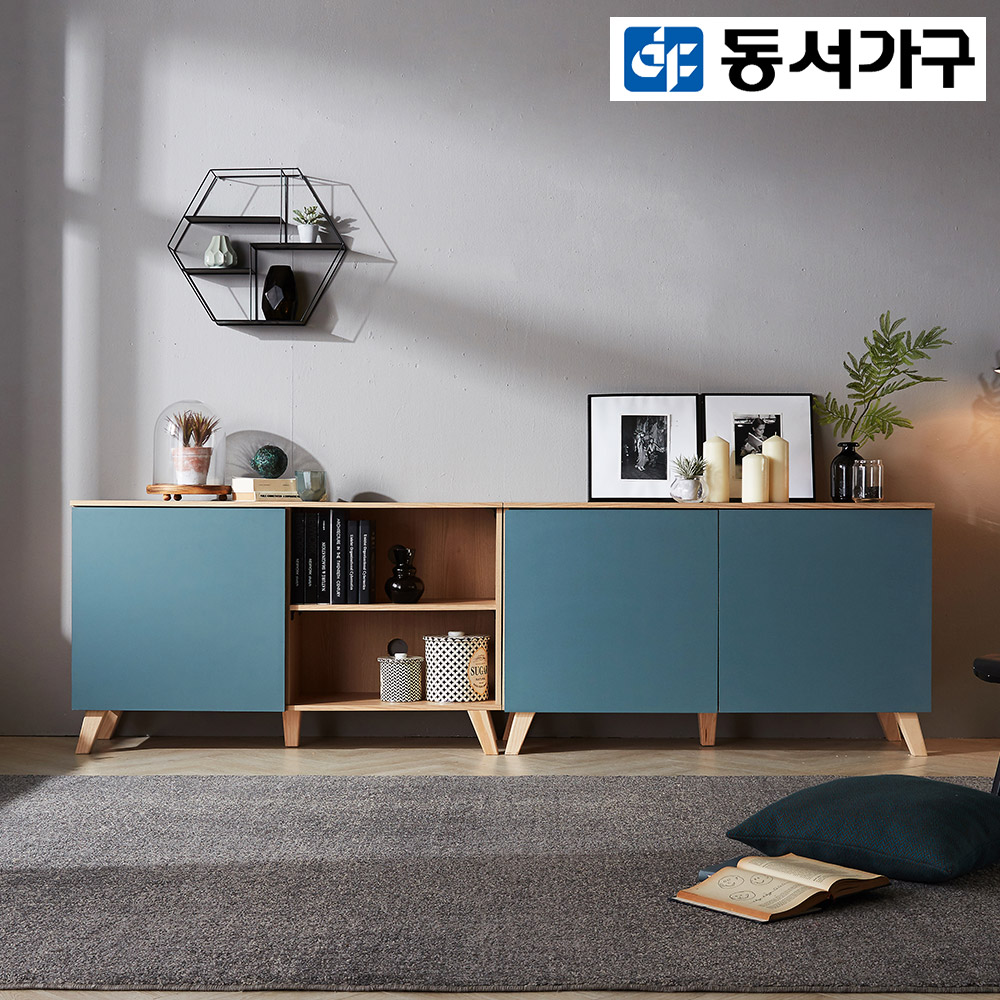동서가구 델아쿠아 높은 TV장 수납 600 거실장 티비장