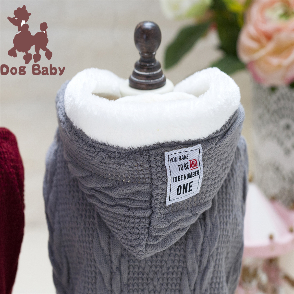 애견 강아지옷 겨울옷 꽈배기 니트 조끼 기모 후드 털조끼