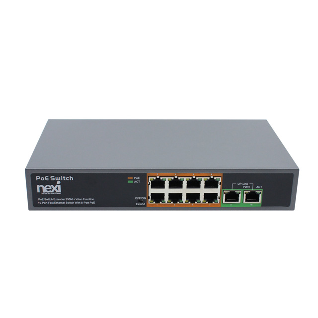 넥시 스위칭허브 8포트 Uplink 2포트 100Mbps 스위치 250M - 상세 이미지 2