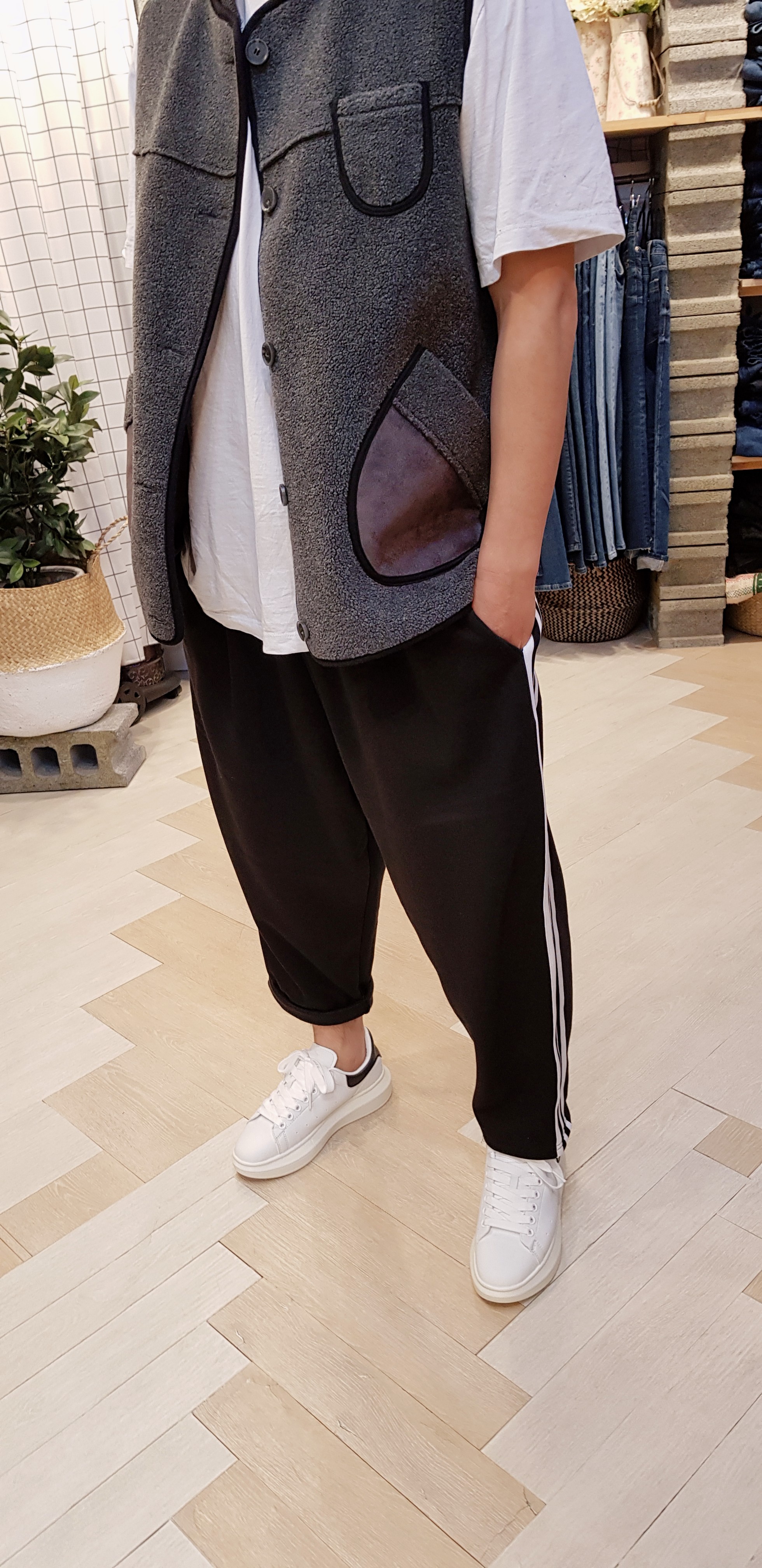 남녀공용 와이드 봄,가을,겨울기모배기 트레이닝 - 상세 이미지 4