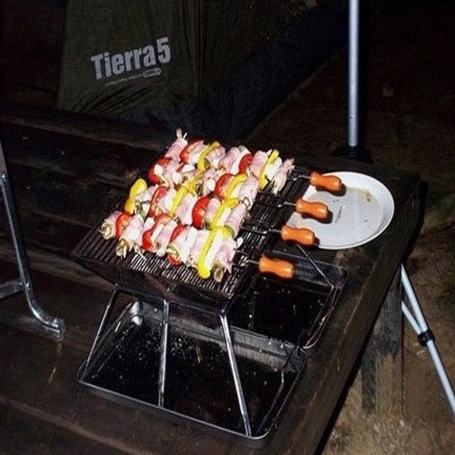 캠핑문 바베큐 트윈 꼬치 스큐어 세트 MK-8