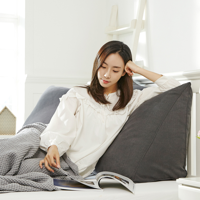 삼각 등받이쿠션 쇼파 대형 침대 허리 중형