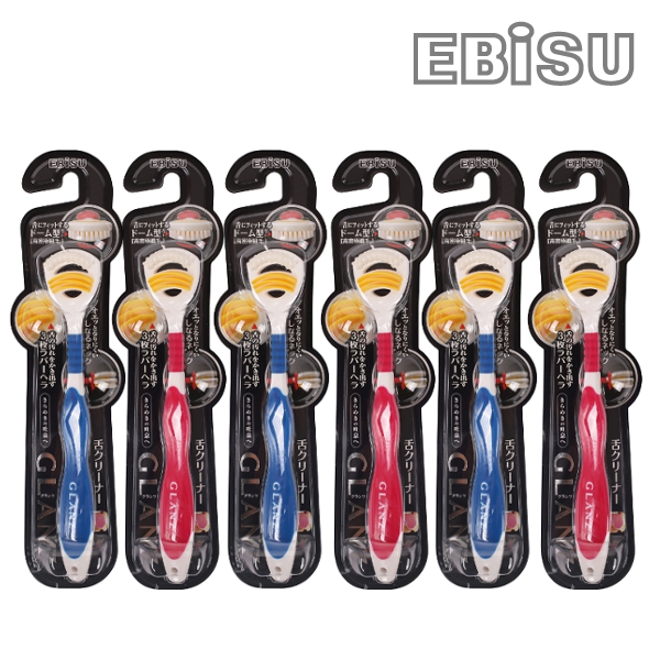 [공식수입원] EBISU 에비스칫솔 글란츠 혀클리너 6개 3중스크래퍼 백태제거 - 상품 이미지