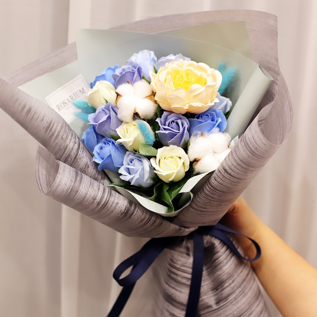 작약 비누꽃다발 바이올렛 졸업식 어버이날 카네이션 연주회 졸업 꽃다발 여친선물 - 상세 이미지 3