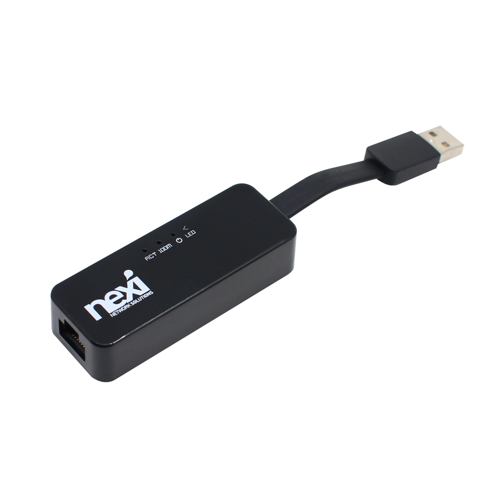 넥시 USB to LAN USB2.0 유선랜카드 480Mbps 무전원 노트북 연장