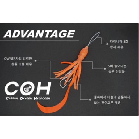 대구 타이 라바 헤드 스커트 넥타이 참돔 루어 웜 낚시 채비 바늘 - 메인 이미지